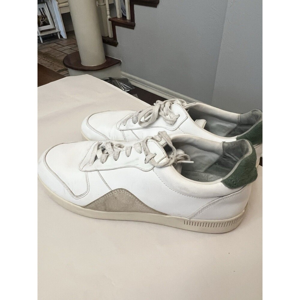 Everlane ReLeather Court Sneaker mens size 10 white minimalist lace up shoes W12